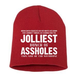 Jolliest Bunch Of Assholes Funny Christmas Vacation Short Acrylic Beanie