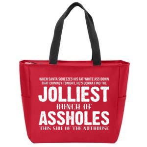 Jolliest Bunch Of Assholes Funny Christmas Vacation Zip Tote Bag