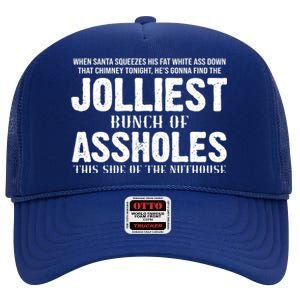 Jolliest Bunch Of Assholes Funny Christmas Vacation High Crown Mesh Back Trucker Hat