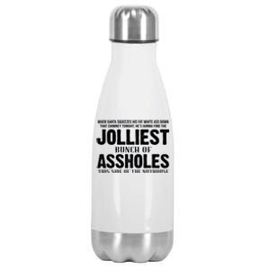 Jolliest Bunch Of Assholes Funny Christmas Vacation Stainless Steel Insulated Water Bottle