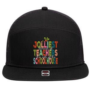 Jolliest Bunch Of Teachers This Side Of The Playground Xmas 7 Panel Mesh Trucker Snapback Hat