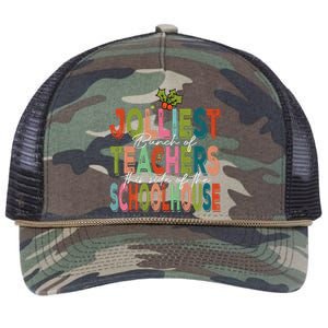 Jolliest Bunch Of Teachers This Side Of The Playground Xmas Retro Rope Trucker Hat Cap