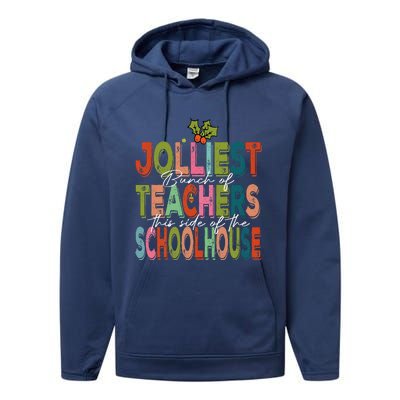 Jolliest Bunch Of Teachers This Side Of The Playground Xmas Performance Fleece Hoodie