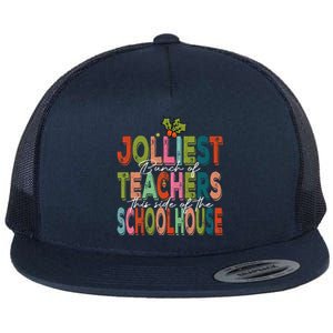 Jolliest Bunch Of Teachers This Side Of The Playground Xmas Flat Bill Trucker Hat