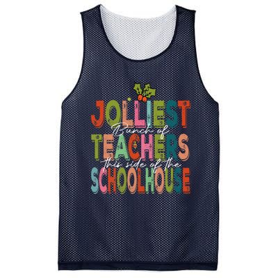 Jolliest Bunch Of Teachers This Side Of The Playground Xmas Mesh Reversible Basketball Jersey Tank