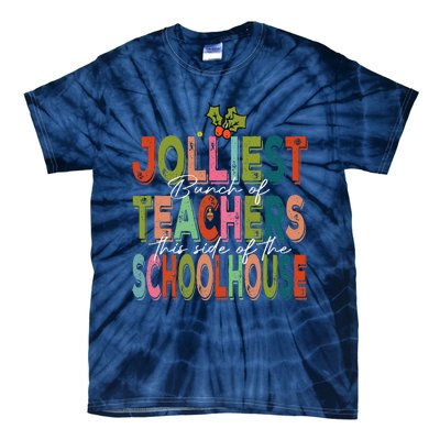 Jolliest Bunch Of Teachers This Side Of The Playground Xmas Tie-Dye T-Shirt