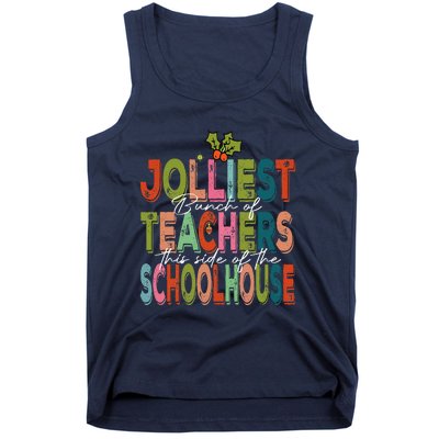 Jolliest Bunch Of Teachers This Side Of The Playground Xmas Tank Top