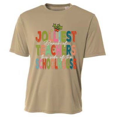 Jolliest Bunch Of Teachers This Side Of The Playground Xmas Cooling Performance Crew T-Shirt