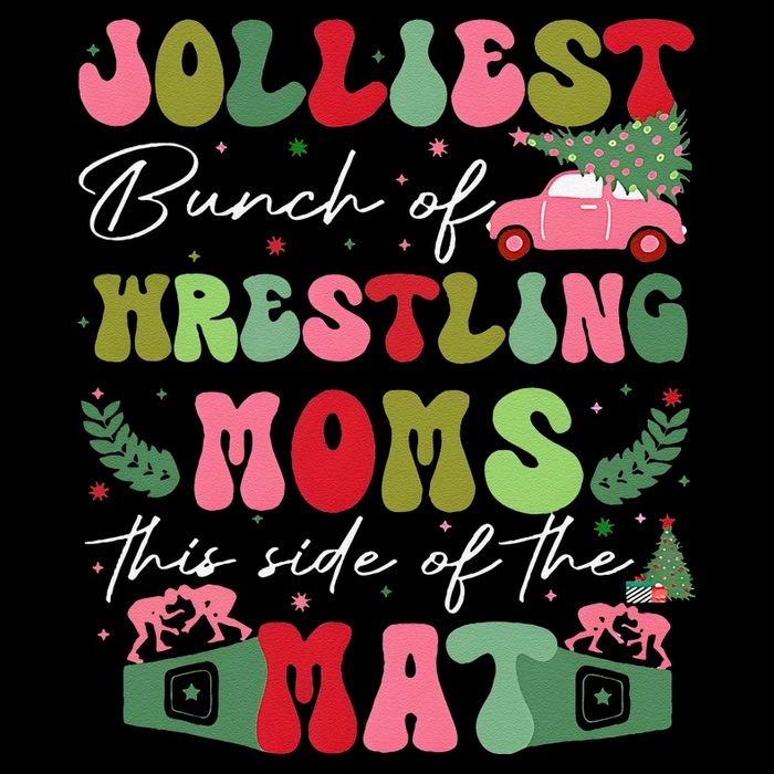 Jolliest Bunch Of Wrestling Moms This Side Of The Mat Drawstring Bag