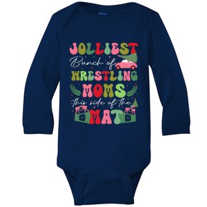 Jolliest Bunch Of Wrestling Moms This Side Of The Mat Baby Long Sleeve Bodysuit