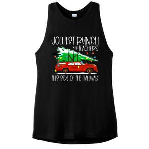 Jolliest Bunch Of Teachers This Side Of The Hallway Ladies PosiCharge Tri-Blend Wicking Tank