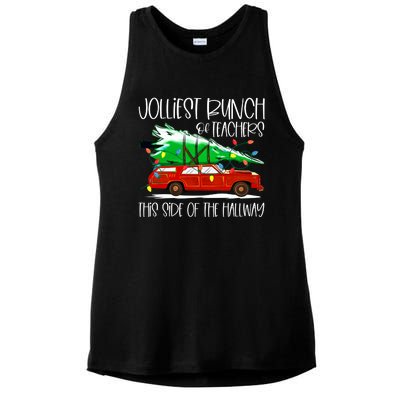 Jolliest Bunch Of Teachers This Side Of The Hallway Ladies PosiCharge Tri-Blend Wicking Tank