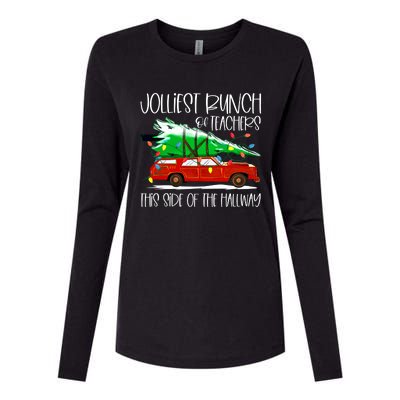 Jolliest Bunch Of Teachers This Side Of The Hallway Womens Cotton Relaxed Long Sleeve T-Shirt