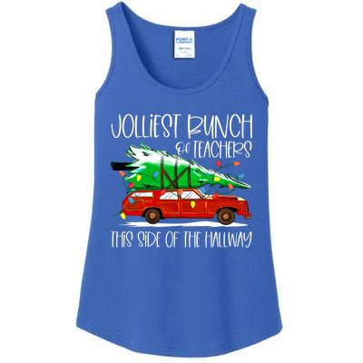 Jolliest Bunch Of Teachers This Side Of The Hallway Ladies Essential Tank