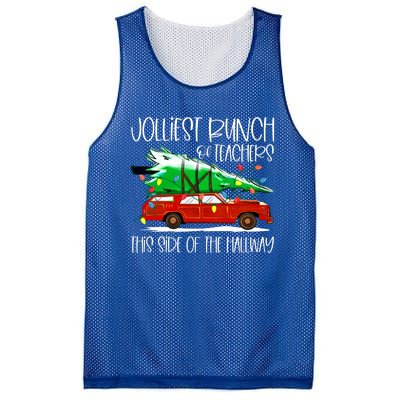 Jolliest Bunch Of Teachers This Side Of The Hallway Mesh Reversible Basketball Jersey Tank