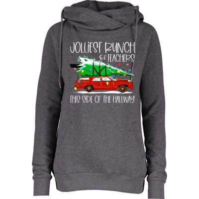 Jolliest Bunch Of Teachers This Side Of The Hallway Womens Funnel Neck Pullover Hood