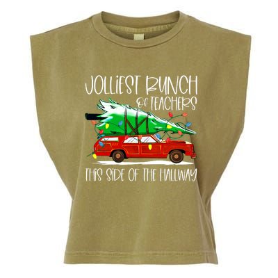 Jolliest Bunch Of Teachers This Side Of The Hallway Garment-Dyed Women's Muscle Tee