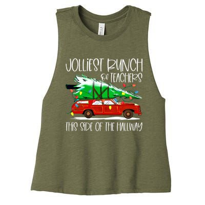 Jolliest Bunch Of Teachers This Side Of The Hallway Women's Racerback Cropped Tank