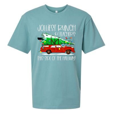 Jolliest Bunch Of Teachers This Side Of The Hallway Sueded Cloud Jersey T-Shirt