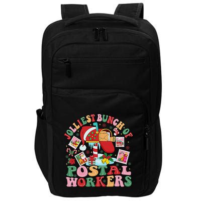Jolliest Bunch Of Postal Workers Christmas Mail Carrier Impact Tech Backpack