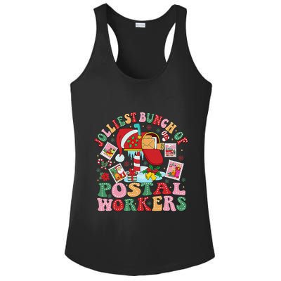 Jolliest Bunch Of Postal Workers Christmas Mail Carrier Ladies PosiCharge Competitor Racerback Tank