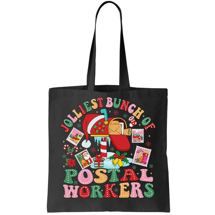 Jolliest Bunch Of Postal Workers Christmas Mail Carrier Tote Bag