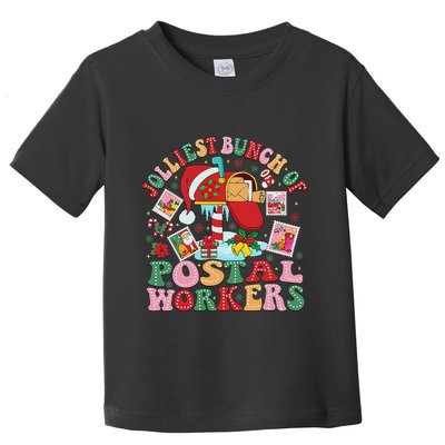 Jolliest Bunch Of Postal Workers Christmas Mail Carrier Toddler T-Shirt