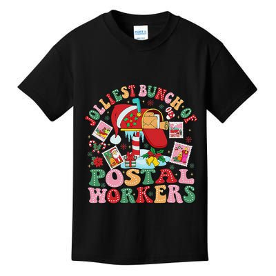 Jolliest Bunch Of Postal Workers Christmas Mail Carrier Kids T-Shirt