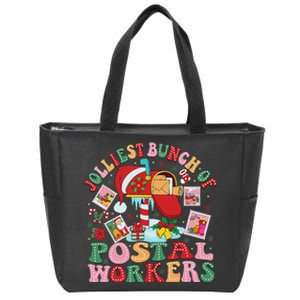 Jolliest Bunch Of Postal Workers Christmas Mail Carrier Zip Tote Bag