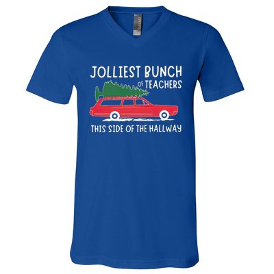 Jolliest Bunch Of Teachers This Side Of The Hallway V-Neck T-Shirt