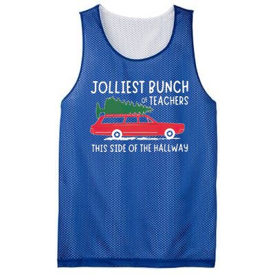 Jolliest Bunch Of Teachers This Side Of The Hallway Mesh Reversible Basketball Jersey Tank