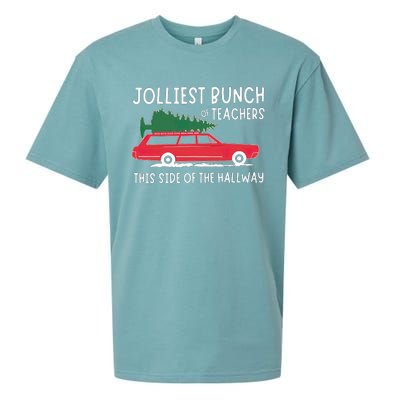 Jolliest Bunch Of Teachers This Side Of The Hallway Sueded Cloud Jersey T-Shirt