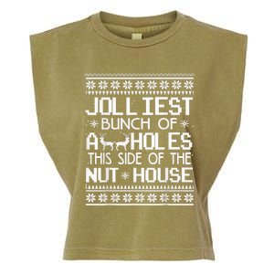 Jolliest Bunch Of Assholes This Side Of The Nut House Garment-Dyed Women's Muscle Tee