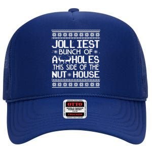 Jolliest Bunch Of Assholes This Side Of The Nut House High Crown Mesh Back Trucker Hat