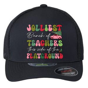 Jolliest Bunch Of Teachers This Side Of The Playground Xmas Flexfit Unipanel Trucker Cap