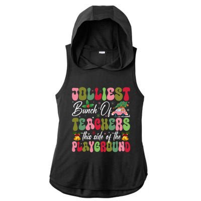 Jolliest Bunch Of Teachers This Side Of The Hallway Ladies PosiCharge Tri-Blend Wicking Draft Hoodie Tank