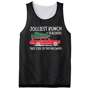 Jolliest Bunch Of Teachers This Side Of The Hallway Mesh Reversible Basketball Jersey Tank