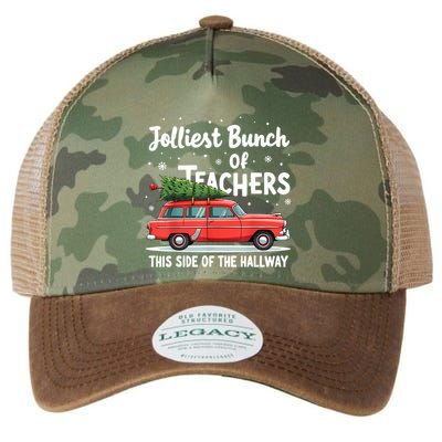 Jolliest Bunch Of Teachers This Side Of The Hallway Xmas Pj Legacy Tie Dye Trucker Hat