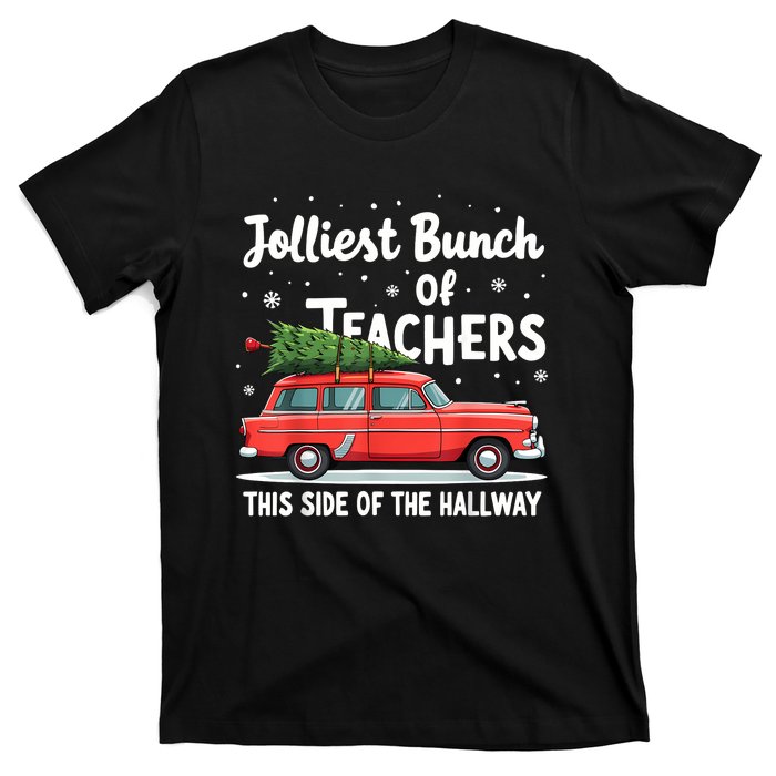 Jolliest Bunch Of Teachers This Side Of The Hallway Xmas Pj T-Shirt