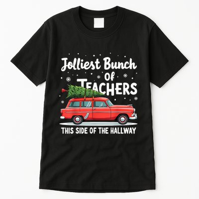 Jolliest Bunch Of Teachers This Side Of The Hallway Xmas Pj Tall T-Shirt