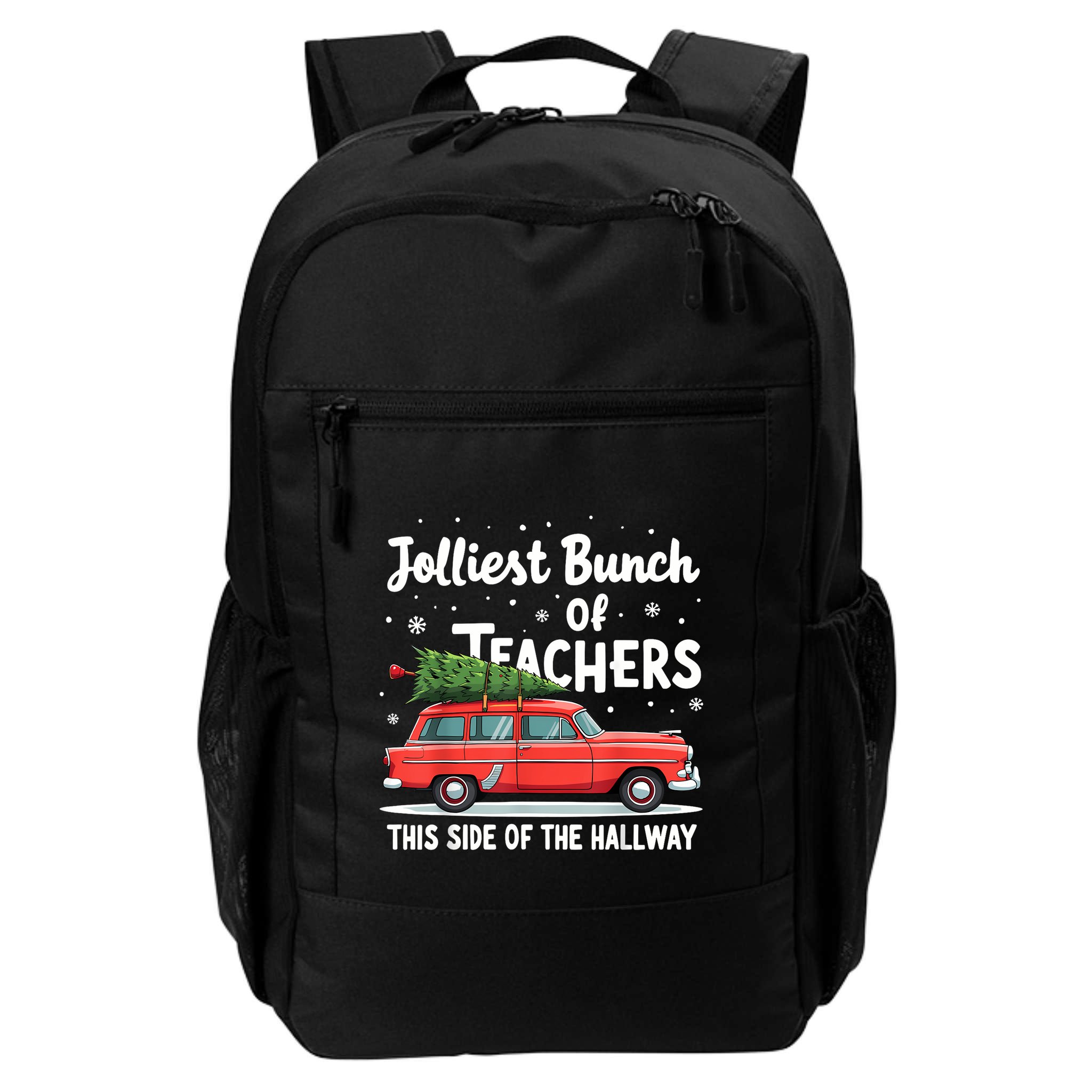 Jolliest Bunch Of Teachers This Side Of The Hallway Xmas Pj Backpack