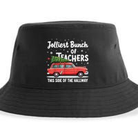 Jolliest Bunch Of Teachers This Side Of The Hallway Xmas Pj Sustainable Bucket Hat