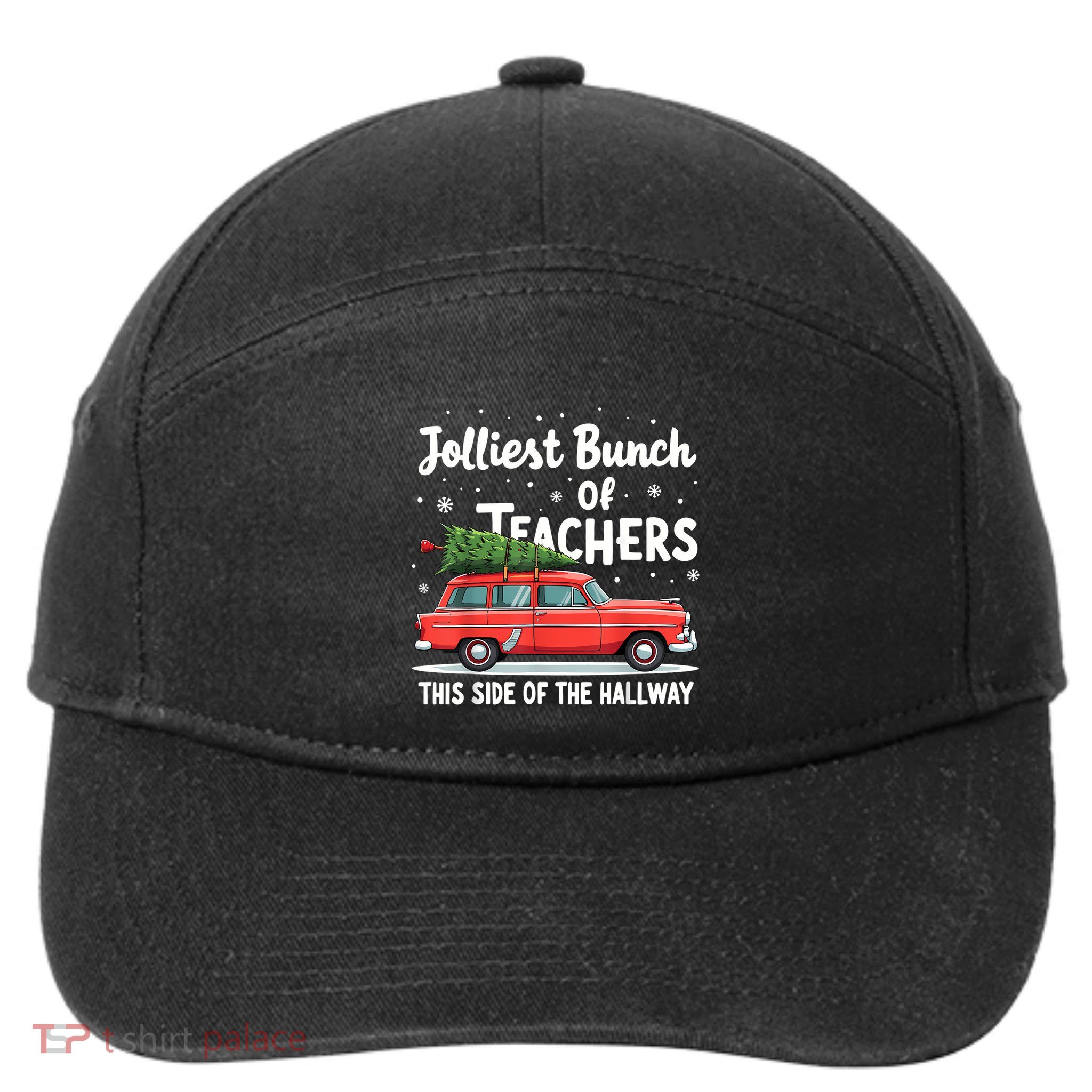 Jolliest Bunch Of Teachers This Side Of The Hallway Xmas Pj 7-Panel Snapback Hat