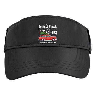 Jolliest Bunch Of Teachers This Side Of The Hallway Xmas Pj Adult Drive Performance Visor