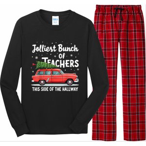 Jolliest Bunch Of Teachers This Side Of The Hallway Xmas Pj Long Sleeve Pajama Set