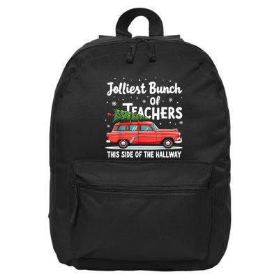 Jolliest Bunch Of Teachers This Side Of The Hallway Xmas Pj 16 in Basic Backpack