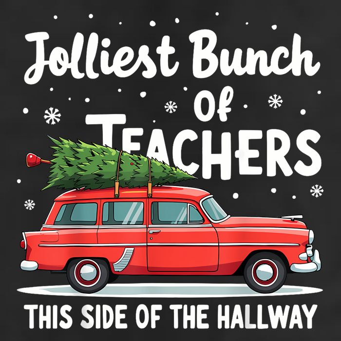 Jolliest Bunch Of Teachers This Side Of The Hallway Xmas Pj 25L Jumbo Tote