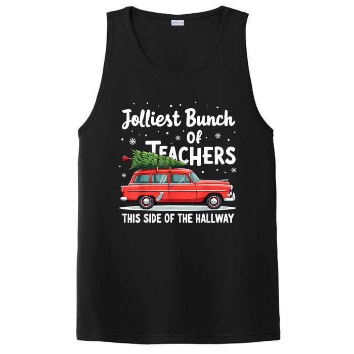 Jolliest Bunch Of Teachers This Side Of The Hallway Xmas Pj PosiCharge Competitor Tank