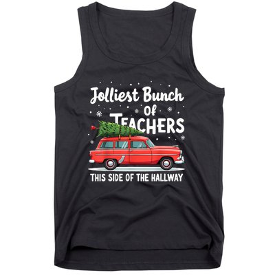 Jolliest Bunch Of Teachers This Side Of The Hallway Xmas Pj Tank Top