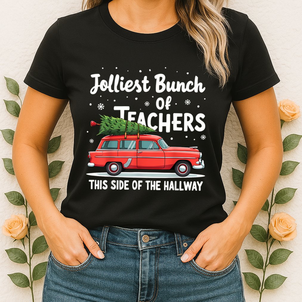 Jolliest Bunch Of Teachers This Side Of The Hallway Xmas Pj Womens T-Shirt